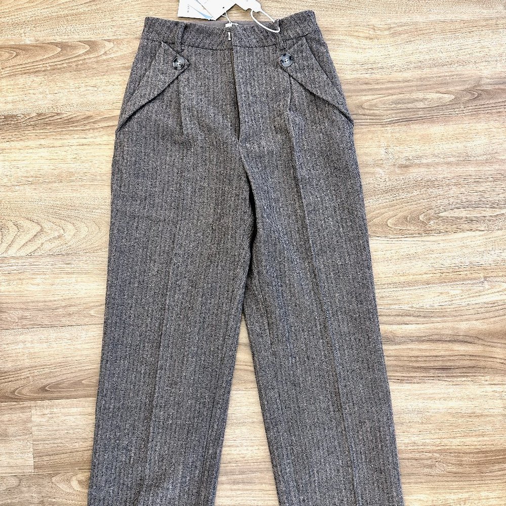 Petite Studio Warm Wool Pants XXS (24") - Dark Grey